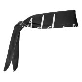 黒の追加無地の名文字メッセージをここにスローpilo タイヘッドバンド (回転270)