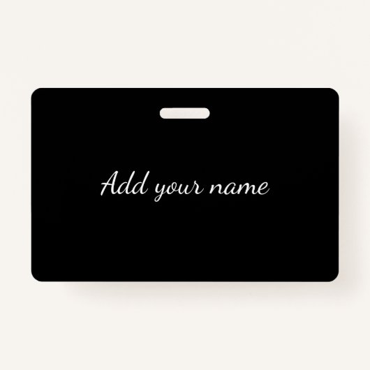 黒の追加無地の名文字メッセージをここにスローpilo バッジ (正面)