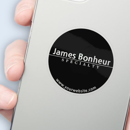 黒の透明またはシンプル不透明のモダン文字 シール