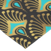 黒の金ゴールドと青のアールデコパターン テーブルクロス (アングル)