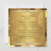 黒の金ゴールドエレガントバブルメタルフレームパーティー2 招待状 (裏面)