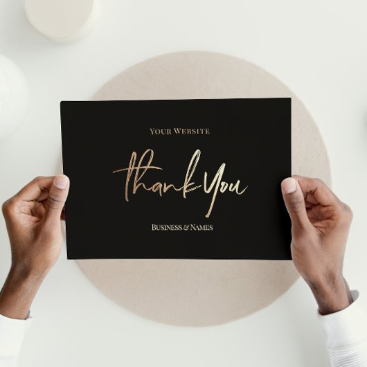 黒の金ゴールドスモダンクリプト |ホイルカードをありがとう 箔シーズンポストカード