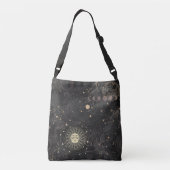 黒の金ゴールドパタ占星術のーン クロスボディバッグ (裏面)