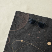黒の金ゴールドパタ占星術のーン ビーチタオル (インサイチュ)