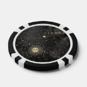 黒の金ゴールドパタ占星術のーン ポーカーチップ (シングル)
