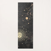 黒の金ゴールドパタ占星術のーン ヨガマット (裏面)