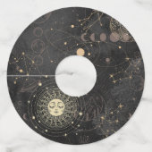 黒の金ゴールドパタ占星術のーン ワイングラスタグ (裏面)