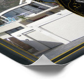 黒の金ゴールドフレーム、抽象芸術 ポスター (角)