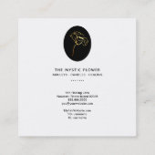 *~*黒の金ゴールドフローラ星神秘の花 スクエア名刺 (裏面)