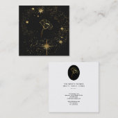 *~*黒の金ゴールドフローラ星神秘の花 スクエア名刺 (正面/裏面)