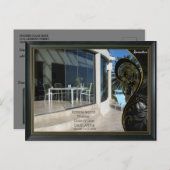 黒の金ゴールドモダン幾何学的抽象芸術 ポストカード (正面/裏面)