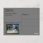 黒の金ゴールドモダン幾何学的抽象芸術 ポストカード (裏面)