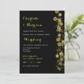 黒の金ゴールドモダン芸術的写真 招待状 (スタンド正面)