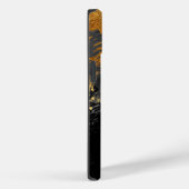 黒の金ゴールドモノグラムの名エレガント Case-Mate iPhoneケース (裏面 / 右)