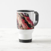 黒の金ゴールド赤の負の宇宙抽象芸術 トラベルマグ (正面右)