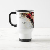 黒の金ゴールド赤の負の宇宙抽象芸術 トラベルマグ (左)