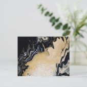 黒の金ゴールド ポストカード (スタンド正面)