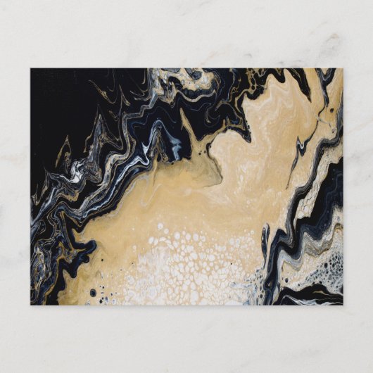 黒の金ゴールド ポストカード (正面)