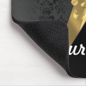 黒の金ゴールドfleur de lys マウスパッド (コーナー)