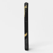 黒の金ゴールドfleur de lys Case-Mate iPhoneケース (裏面/左)