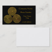 黒の金ゴールドTriskele 名刺 (正面/裏面)