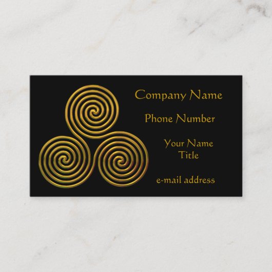 黒の金ゴールドTriskele 名刺 (正面)