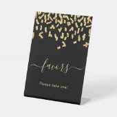 黒の金色の紙吹雪がおすすめ 台座サイン (正面)