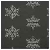 黒の銀製のフェイクなグリッターの雪片 ファブリック (見本)