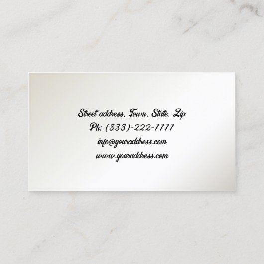 黒の長いカーリーヘアウィメンズ美しいサロンカード 名刺 (裏面)