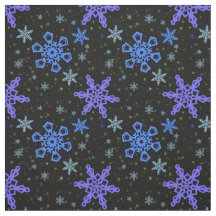 黒の雪片の青い紫色