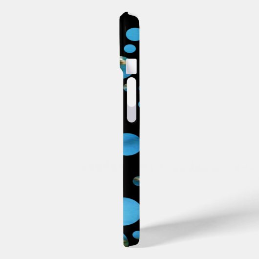 黒の青い泡 Case-Mate iPhoneケース (裏面 / 左)