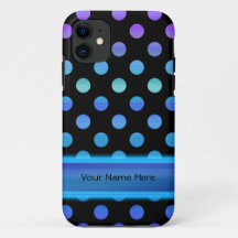 黒の青い紫色の点