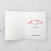 黒の音楽的なGクレフ、音符記号のクリスマスの挨拶 シーズンカード (内部)