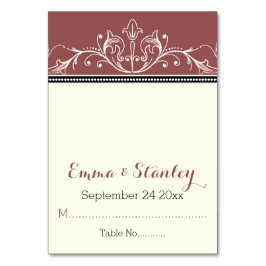 黒の飾り枠 マルサラの名札 テーブルナンバー