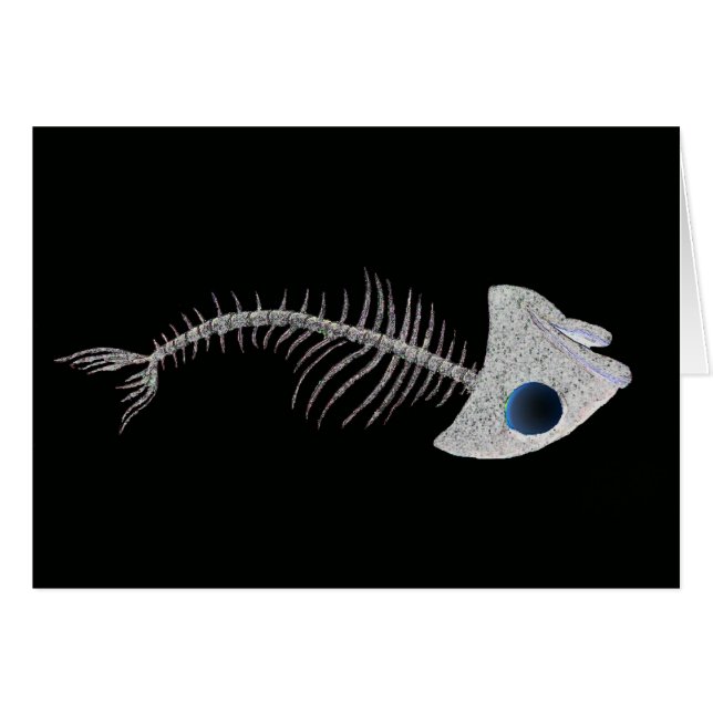 黒の魚の骨組 (正面横)
