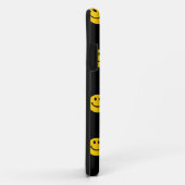 黒の黄色い顔パターン Case-Mate iPhoneケース (裏面/右)