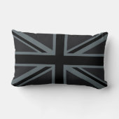黒の黒はあなたの文字の英国国旗得るために平静を保ちます ランバークッション (裏面)