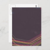 黒の0900抽象アート ポストカード (正面/裏面)