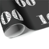 黒の100歳の誕生日 ラッピングペーパー (ロールコーナー)