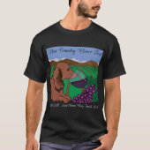 黒の2018ワインの里のウインナーのFestのTシャツ Tシャツ (正面)