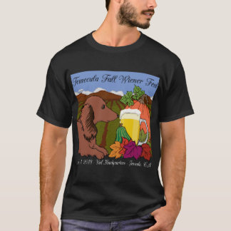 黒の2018年のTemeculaの秋のウインナーのFestのTシャツ Tシャツ