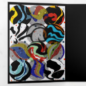 黒の3つ折カード 三つ折りカード (内部最初)