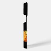 黒の3D明るいレインボーキューブ三角形 iPhoneケース (右側面)