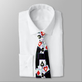 黒の4つのスーツのカード設計 ネクタイ (タイ)