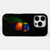 黒の4 Luxe iPhone 16 Pro、 Lorikeetインコ Case-Mate iPhoneケース (裏面 (横))