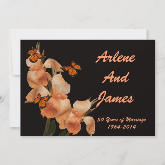 黒の50周年ディナー招待状 招待状 (正面)