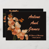 黒の50周年ディナー招待状 招待状 (正面/裏面)