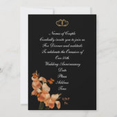 黒の50周年記念ディナー招待状 招待状 (裏面)