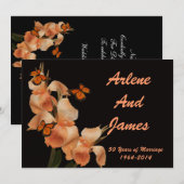 黒の50周年記念ディナー招待状 招待状 (正面/裏面)