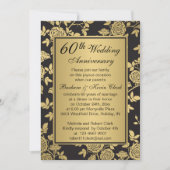 黒の60周年記念に金のバラ 招待状 (正面)